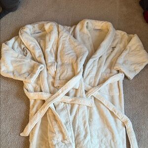 Elegant Cream Bathrobe Set w/ Monogrammed “Z” on both